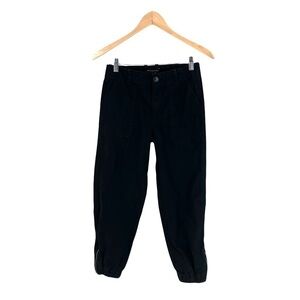 Banana Republic Black Authentic Chino Jogger Zip Ankle